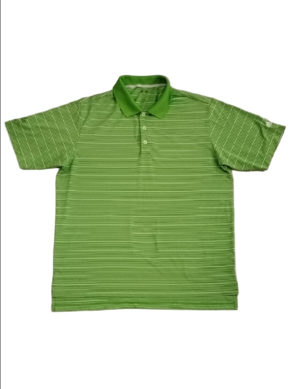 Adidas Golf ClimaCool Patron Tequila Lime Green Striped Polo Shirt